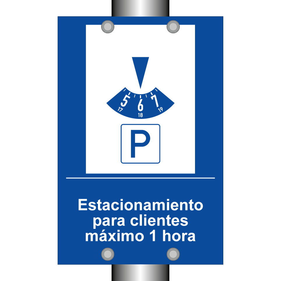Estacionamiento para clientes máximo 1 hora