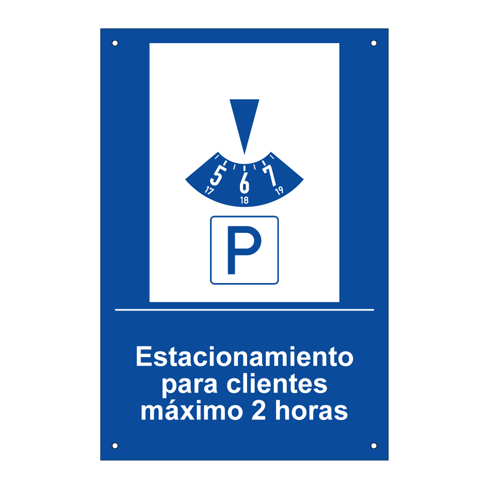 Estacionamiento para clientes máximo 2 horas