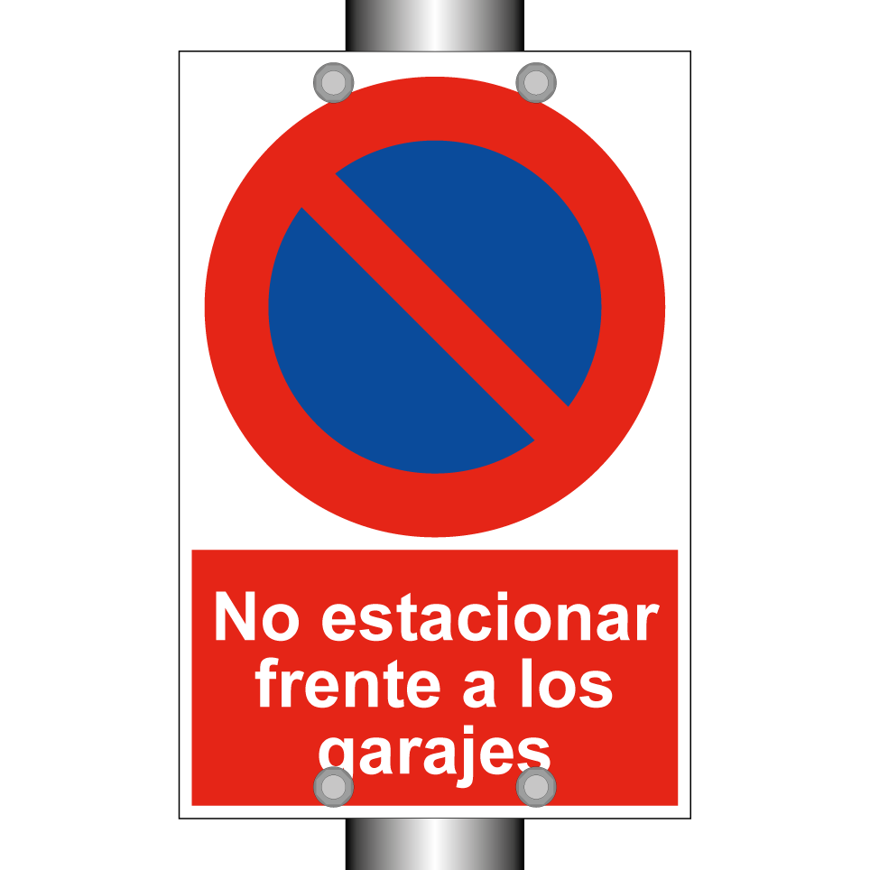 No estacionar frente a los garajes