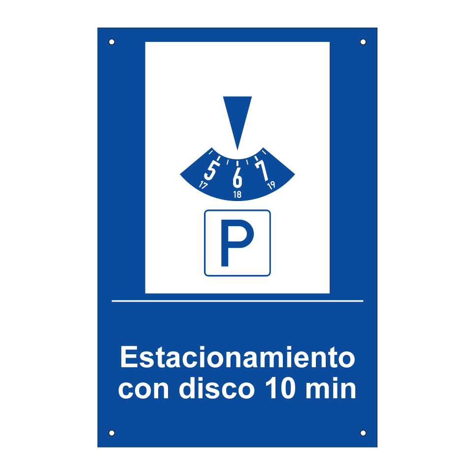 Estacionamiento con disco 10 min