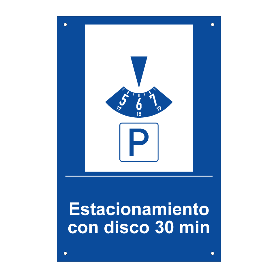 Estacionamiento con disco 30 min