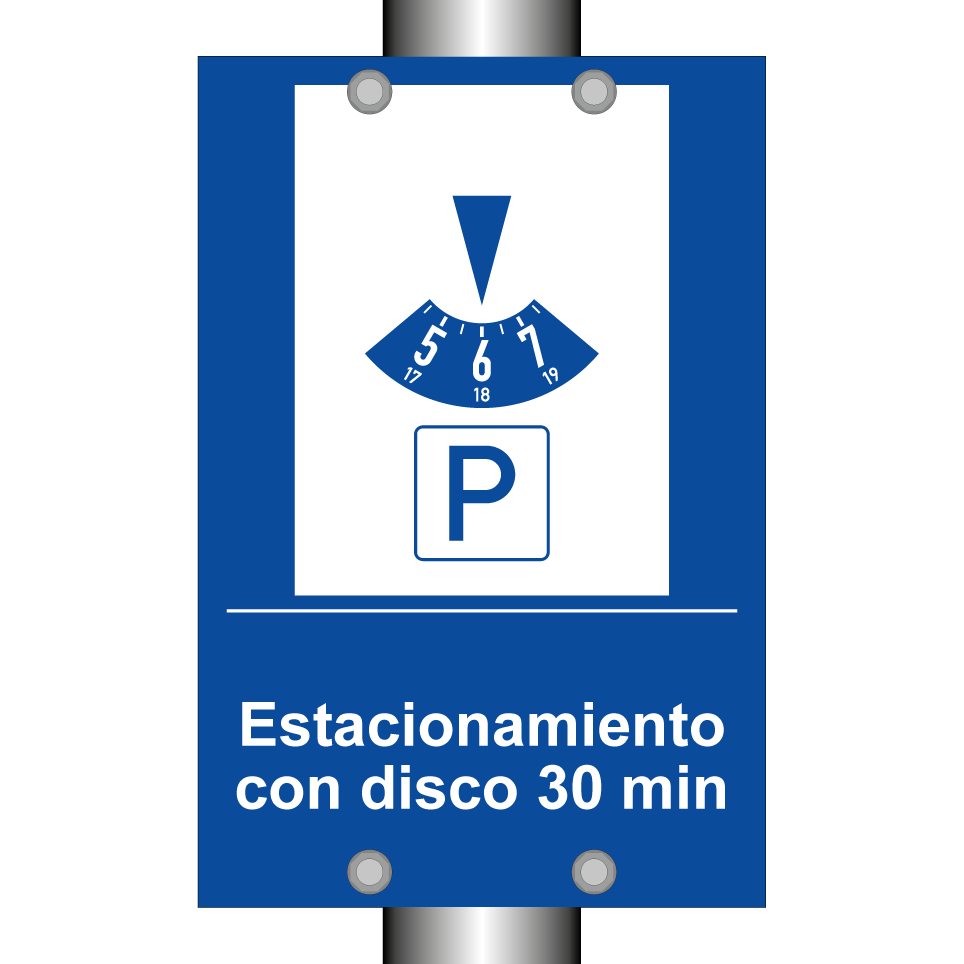 Estacionamiento con disco 30 min