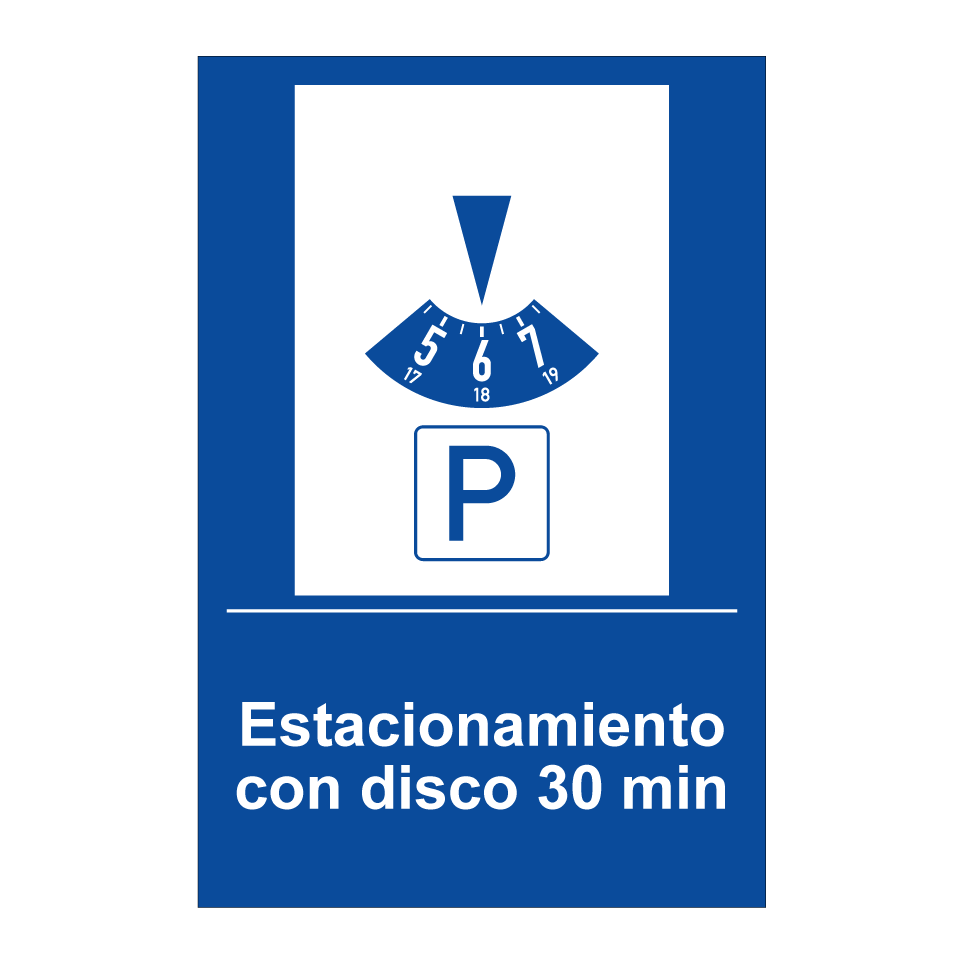 Estacionamiento con disco 30 min