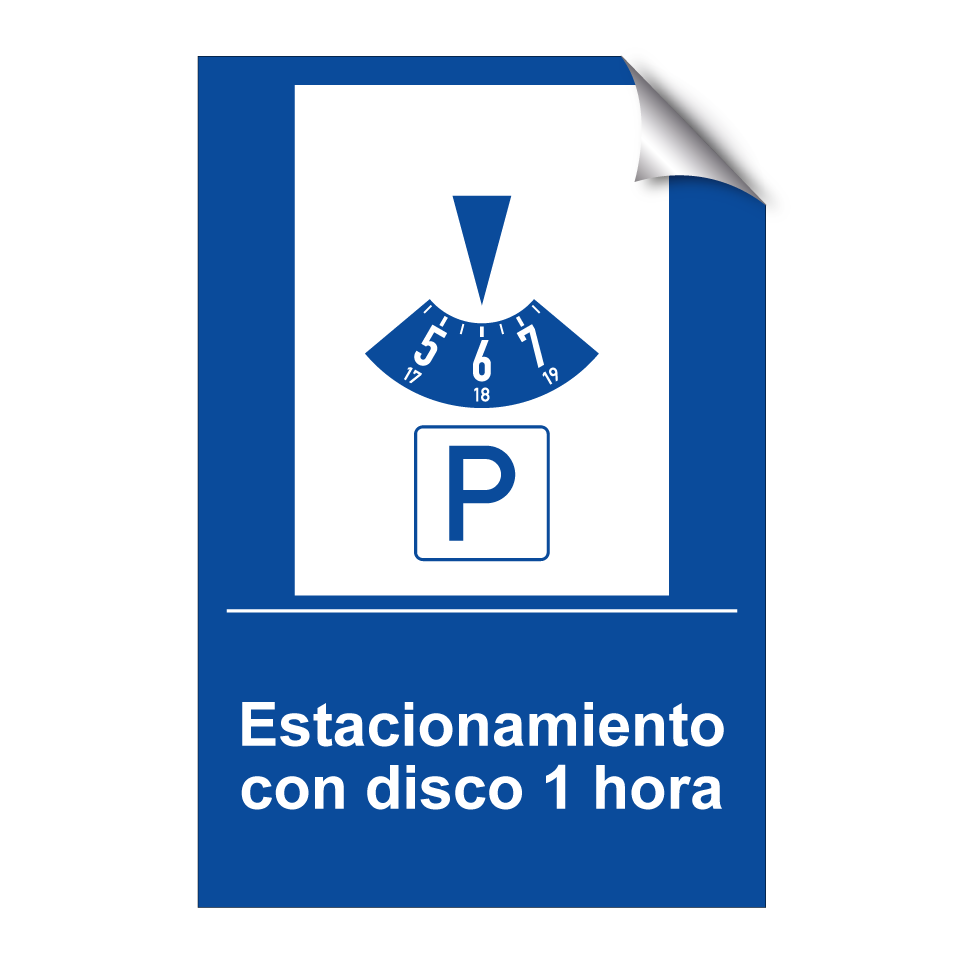 Estacionamiento con disco 1 hora