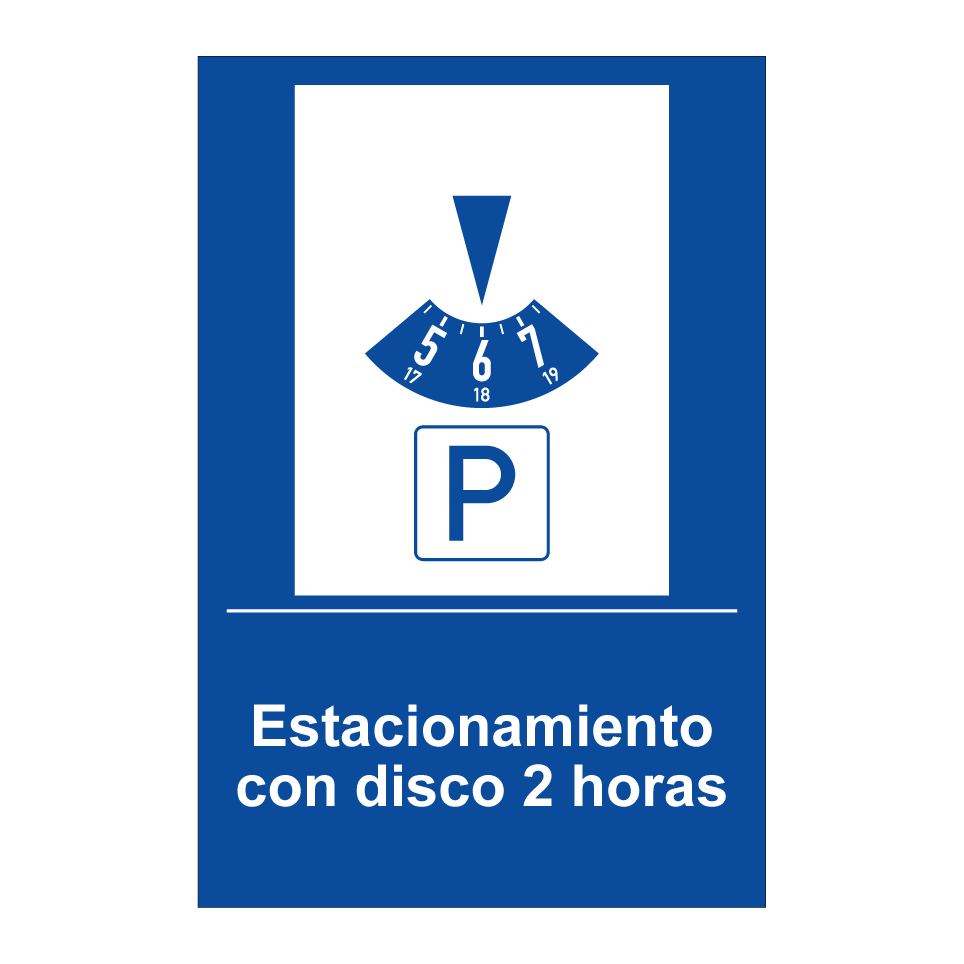 Estacionamiento con disco 2 horas