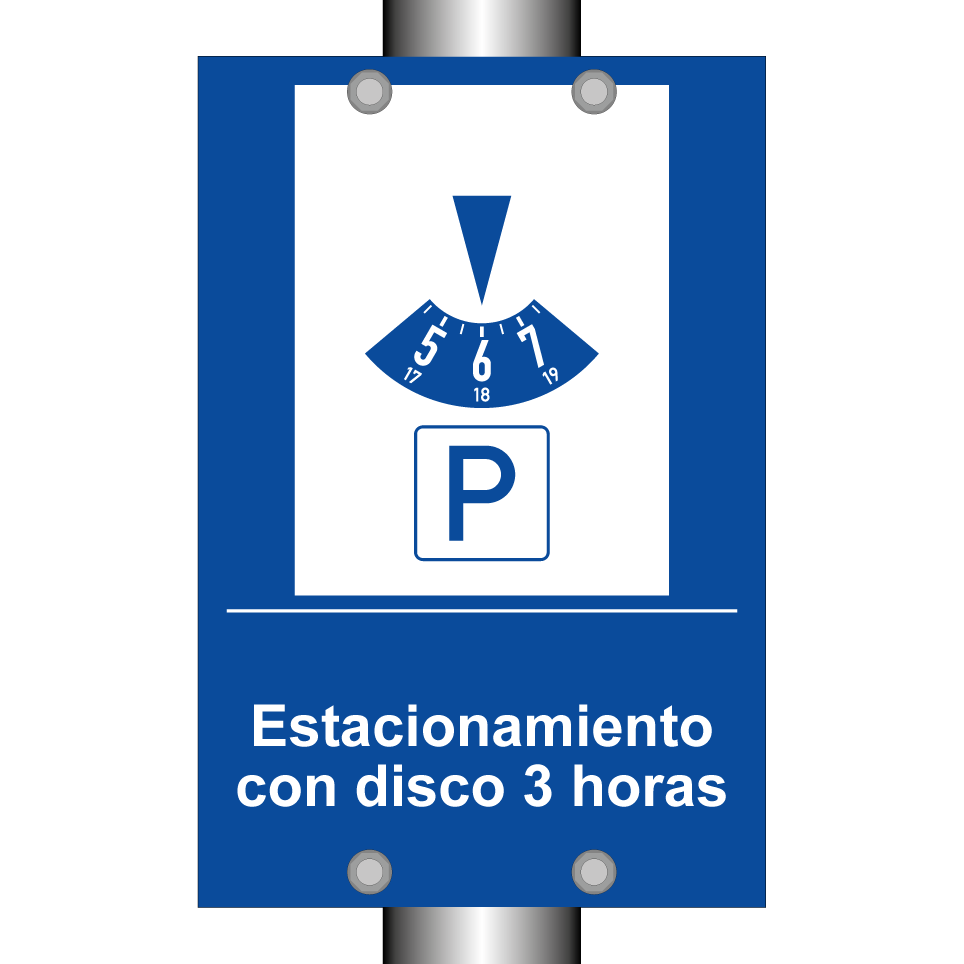 Estacionamiento con disco 3 horas