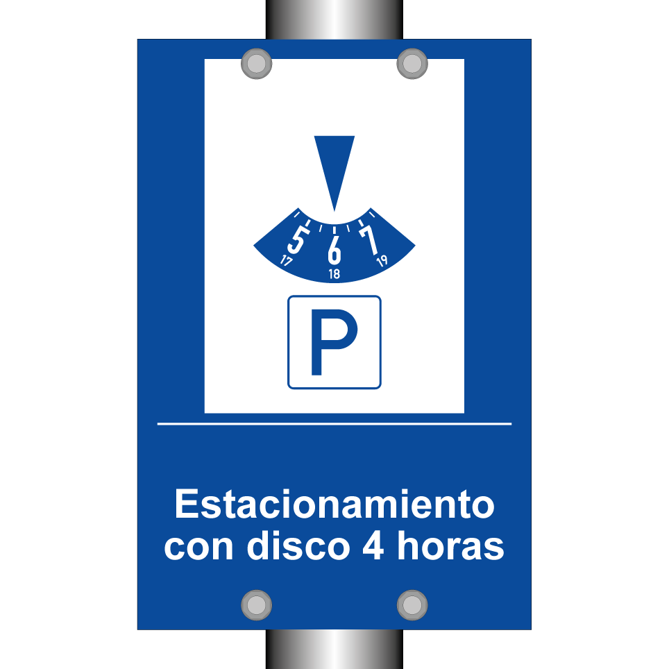 Estacionamiento con disco 4 horas