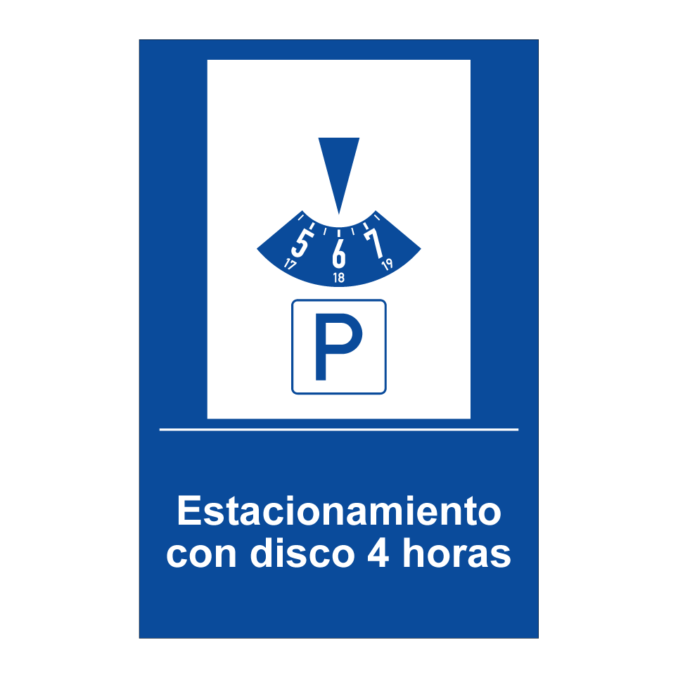 Estacionamiento con disco 4 horas