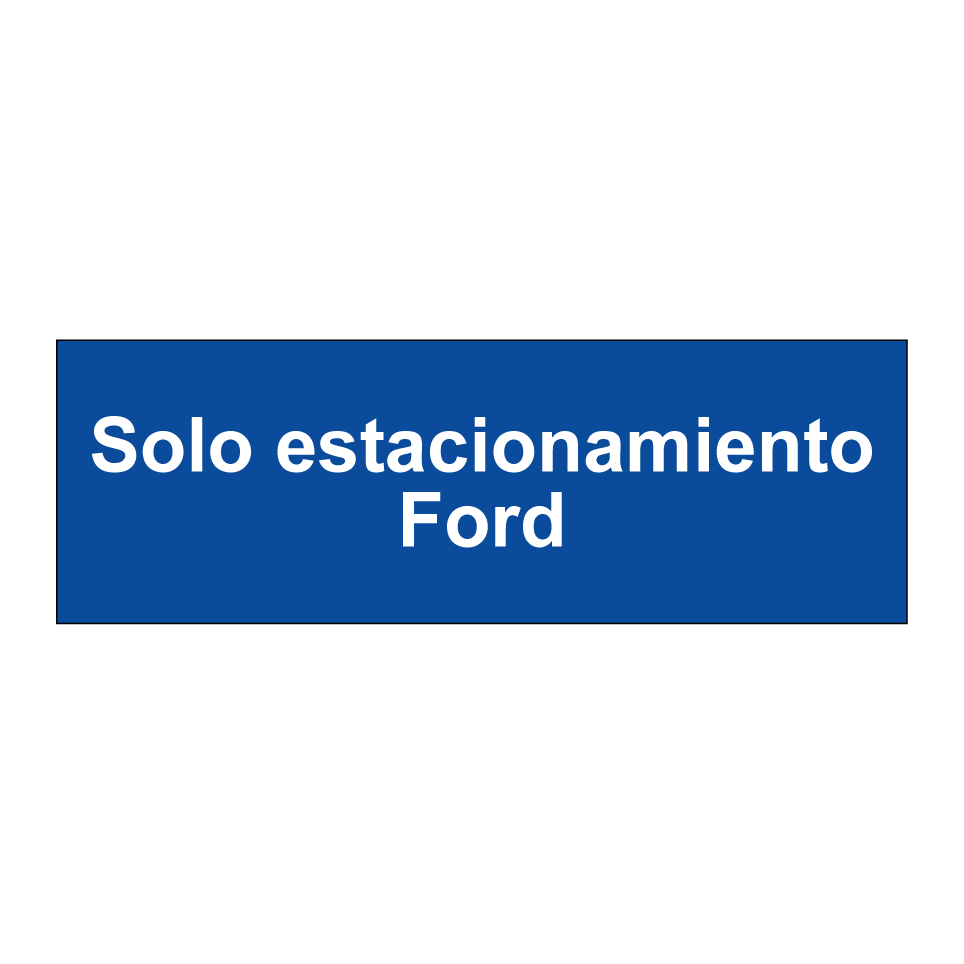 Solo estacionamiento Ford