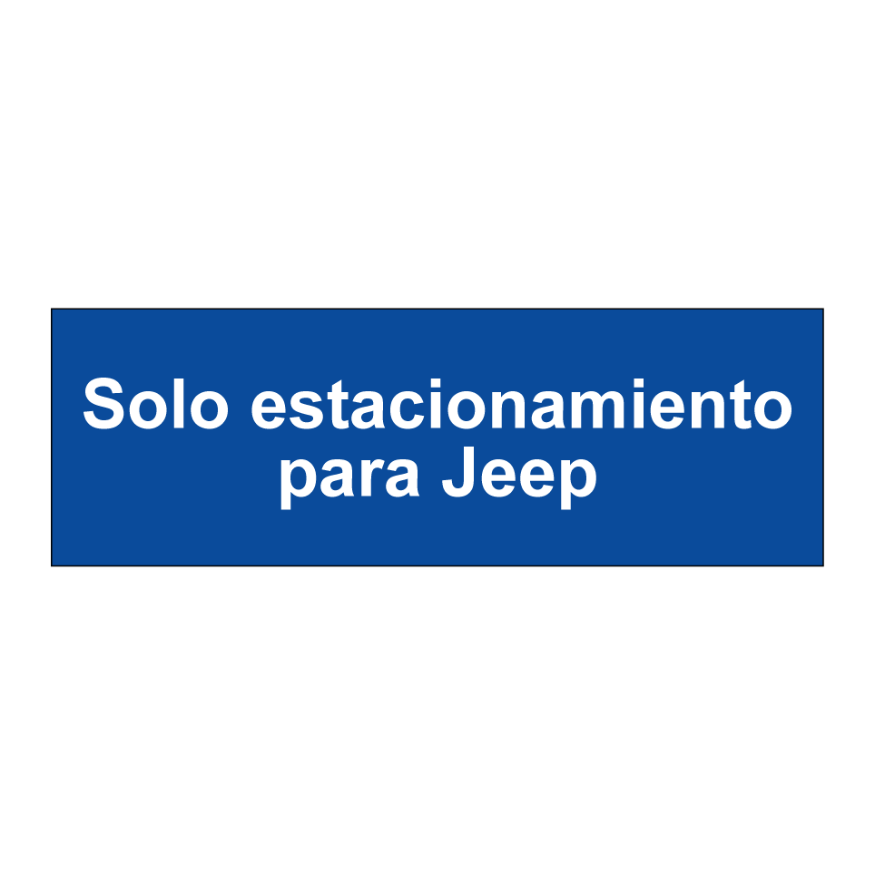 Solo estacionamiento para Jeep