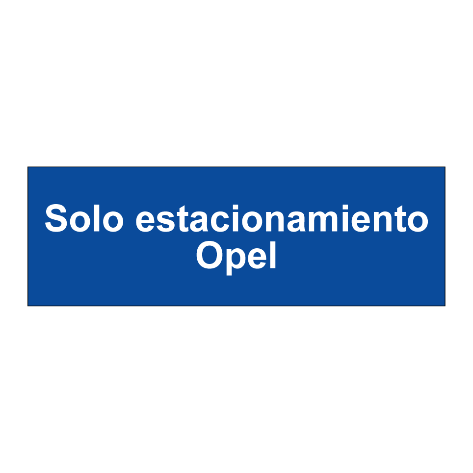 Solo estacionamiento Opel