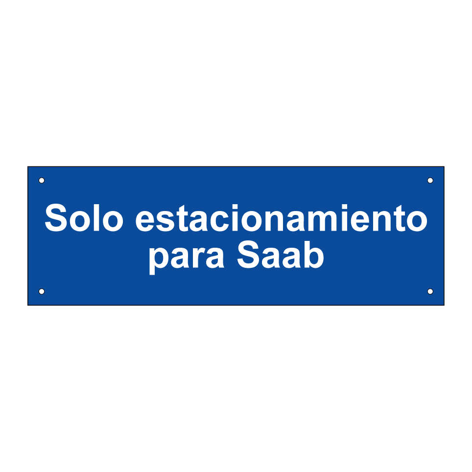 Solo estacionamiento para Saab