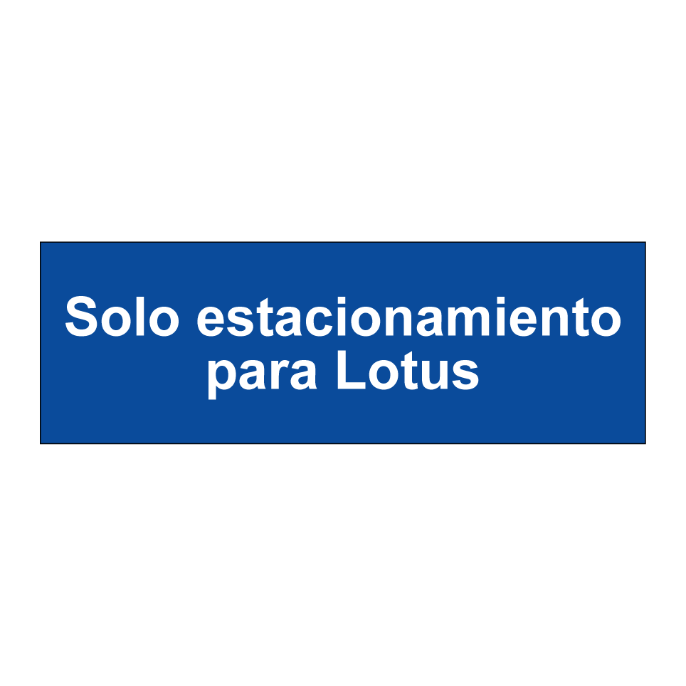 Solo estacionamiento para Lotus