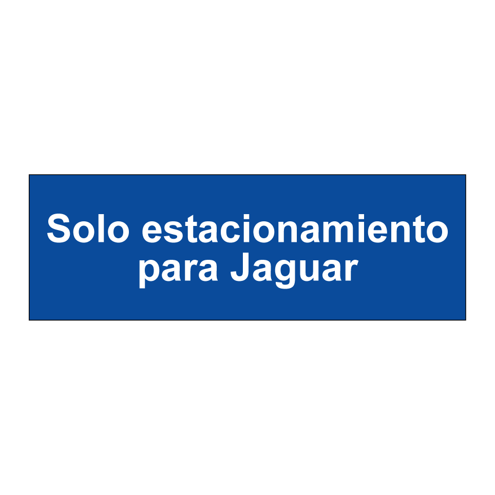 Solo estacionamiento para Jaguar