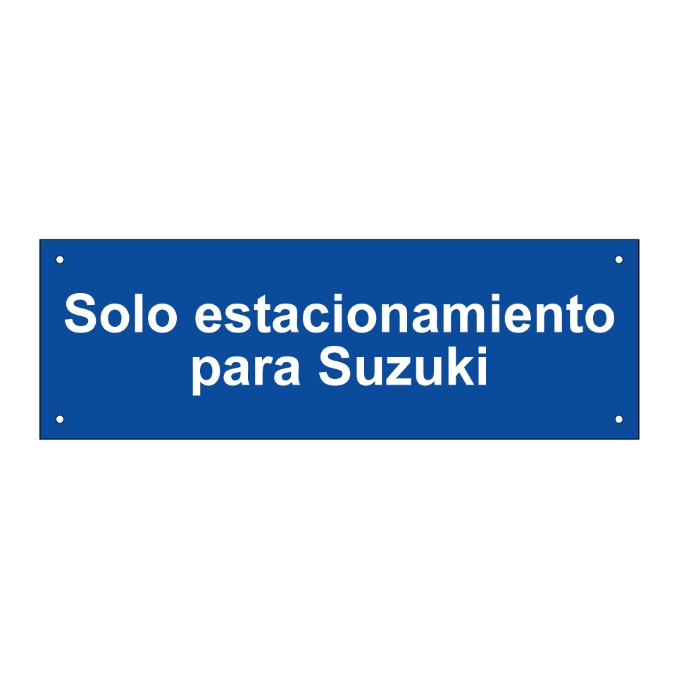 Solo estacionamiento para Suzuki
