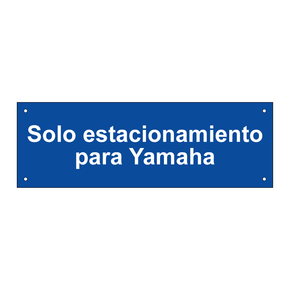 Solo estacionamiento para Yamaha