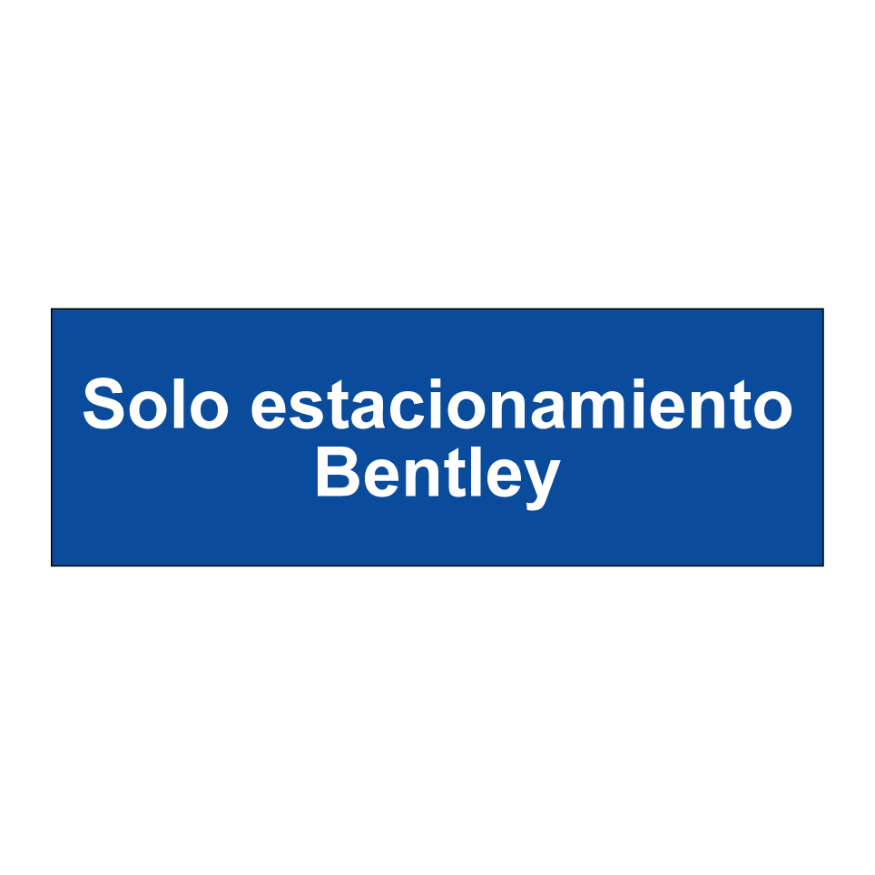 Solo estacionamiento Bentley