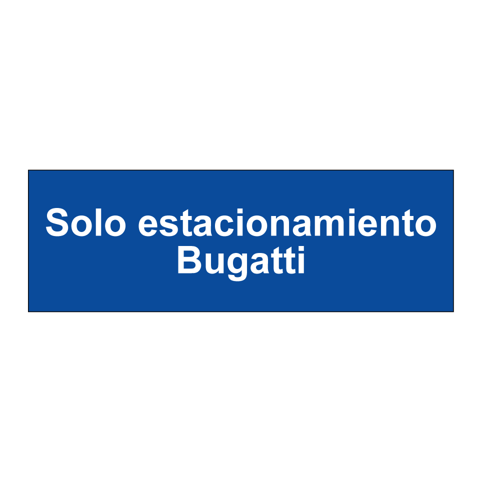 Solo estacionamiento Bugatti