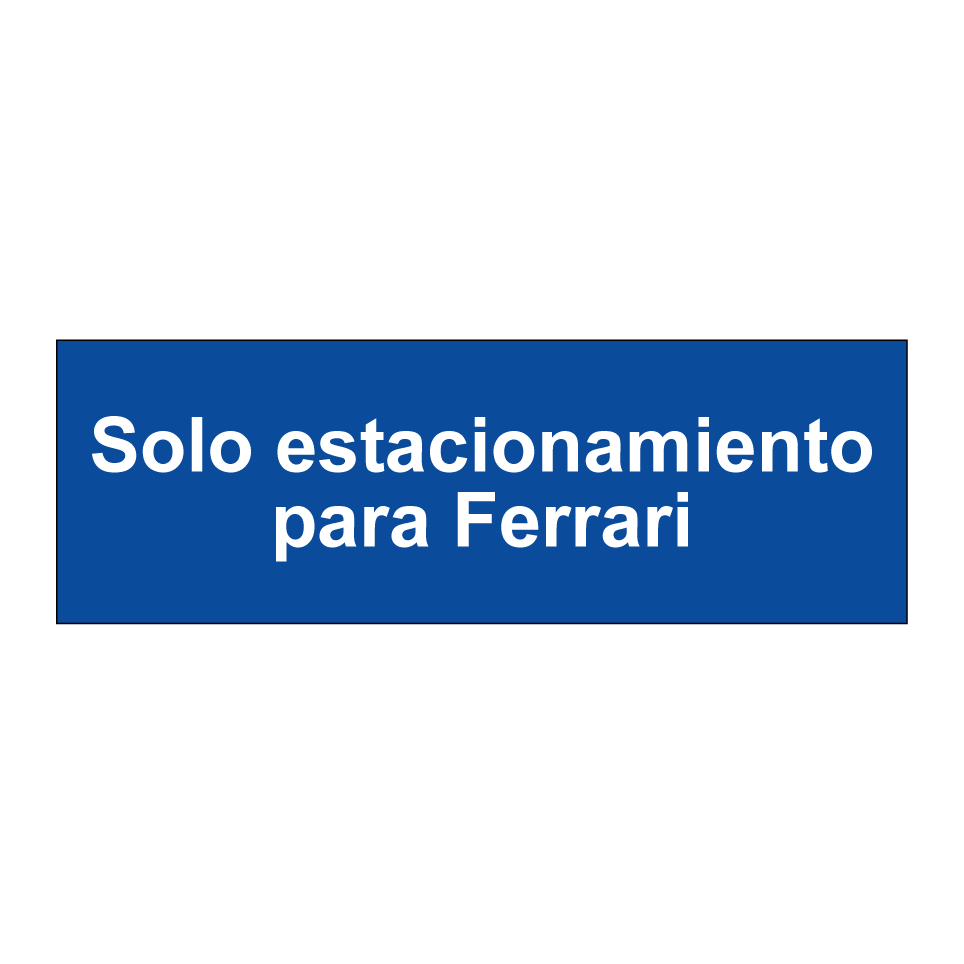 Solo estacionamiento para Ferrari