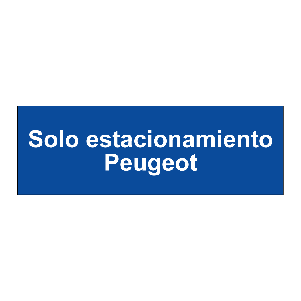 Solo estacionamiento Peugeot