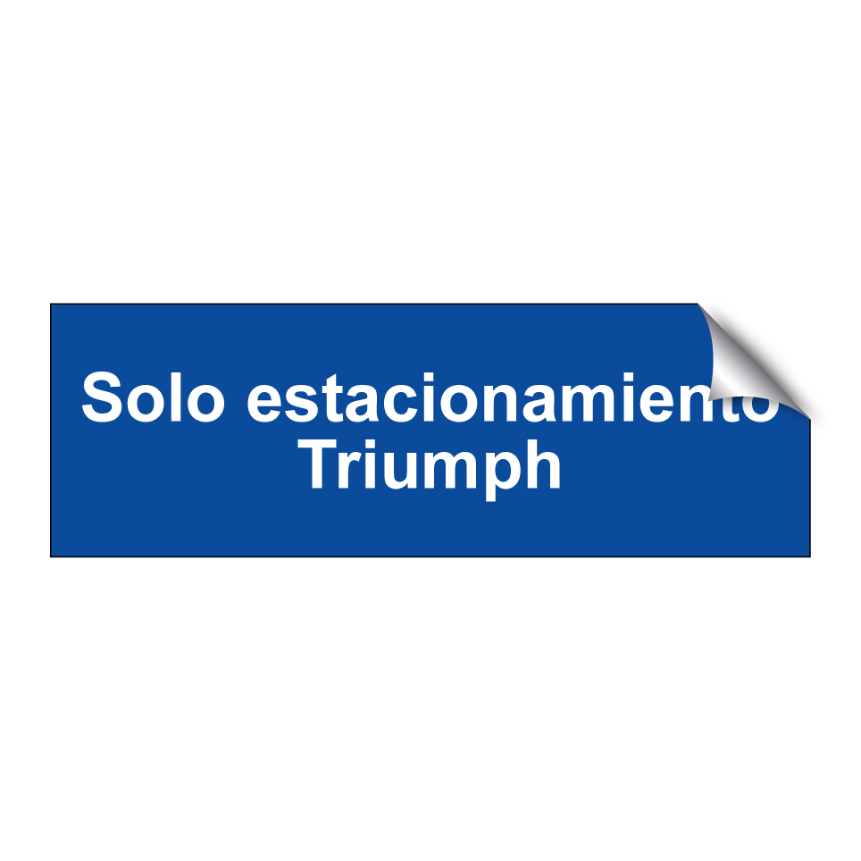 Solo estacionamiento Triumph