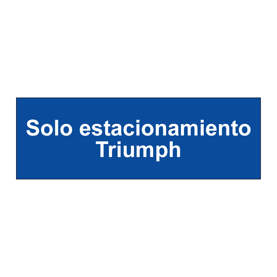Solo estacionamiento Triumph