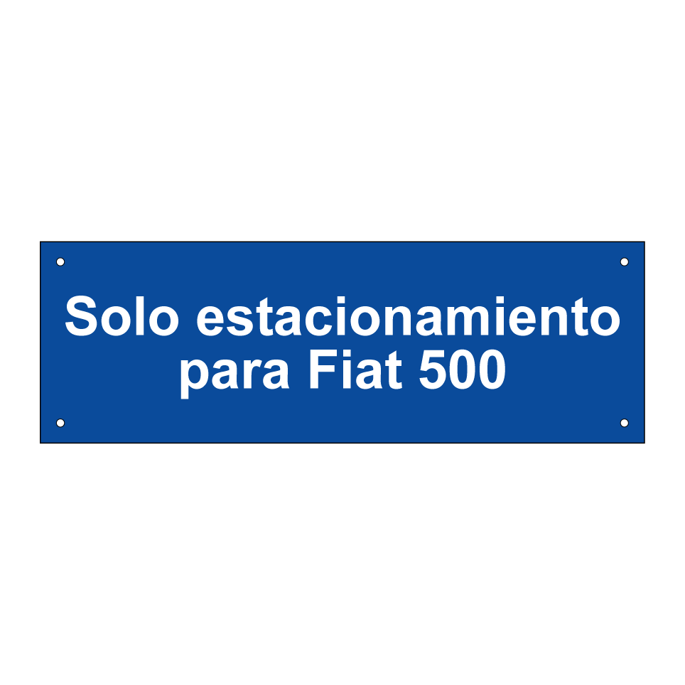 Solo estacionamiento para Fiat 500