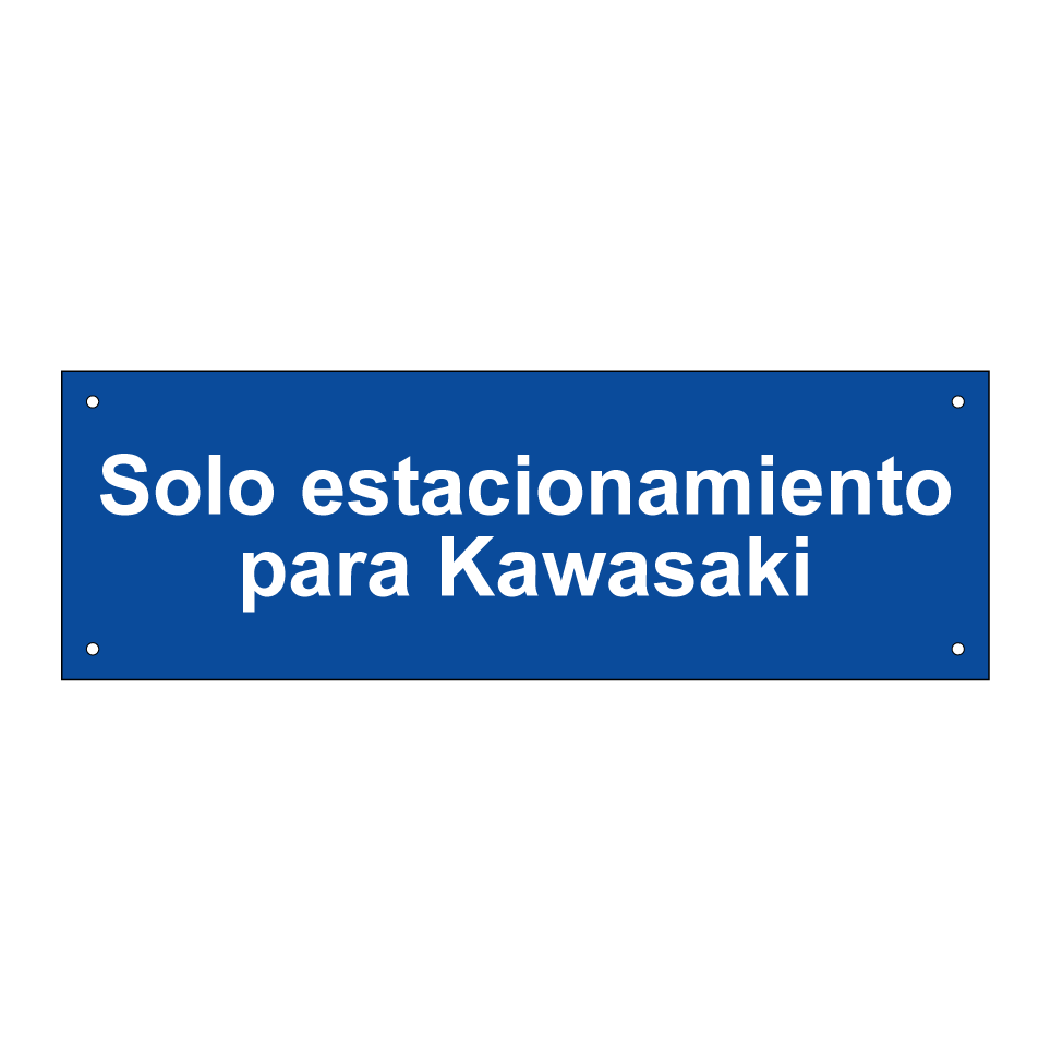 Solo estacionamiento para Kawasaki