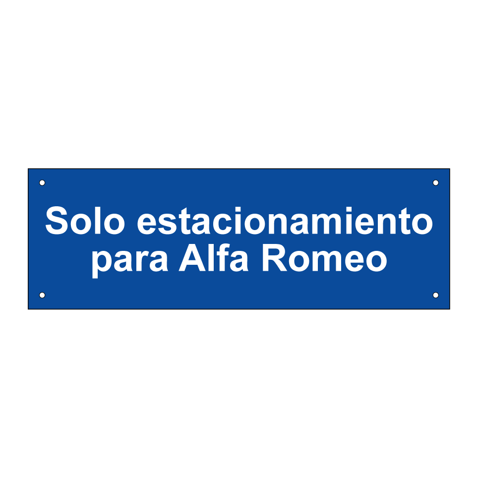 Solo estacionamiento para Alfa Romeo