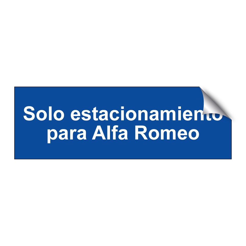 Solo estacionamiento para Alfa Romeo