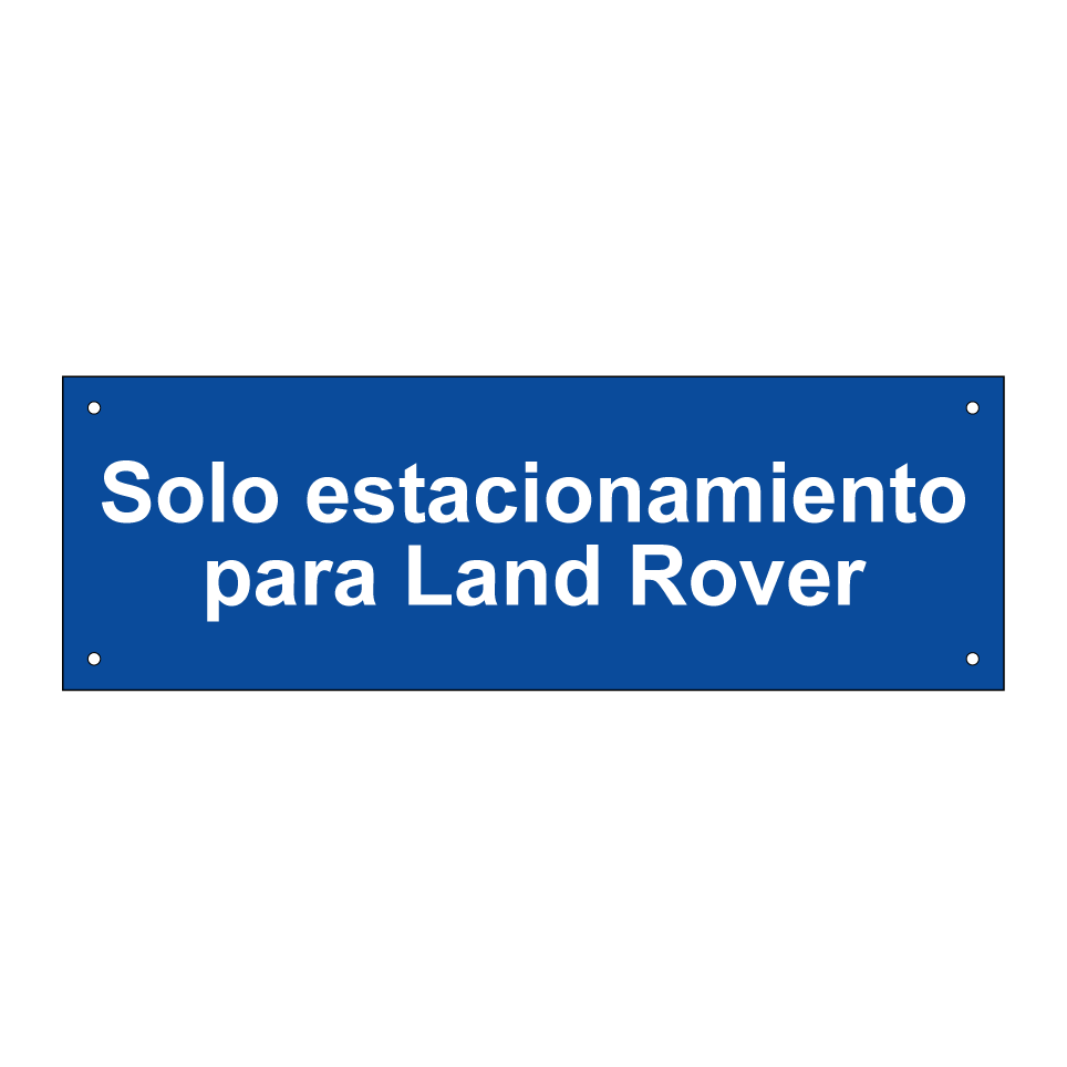 Solo estacionamiento para Land Rover