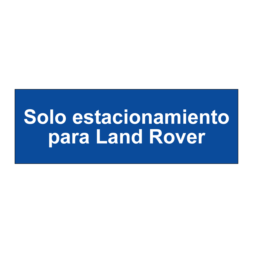 Solo estacionamiento para Land Rover