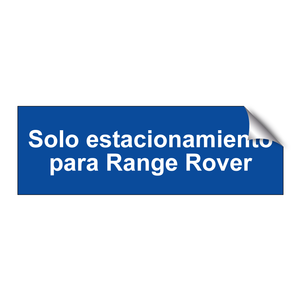 Solo estacionamiento para Range Rover