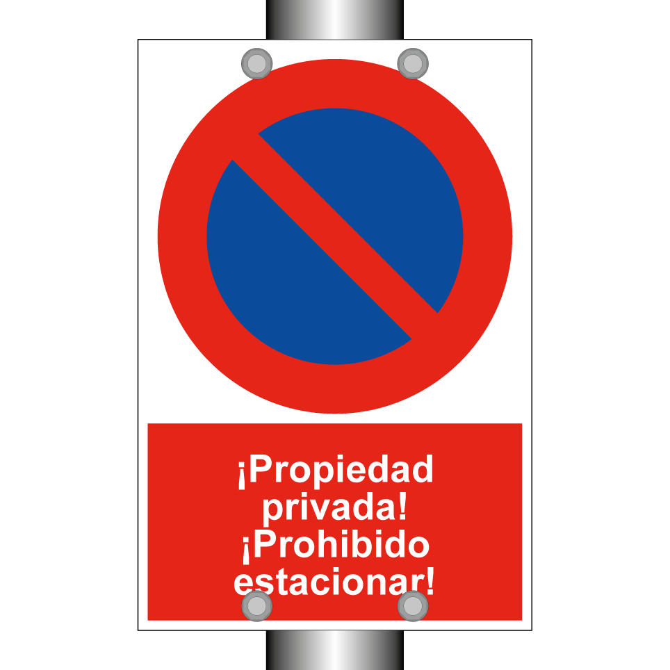 ¡Propiedad privada! ¡Prohibido estacionar!