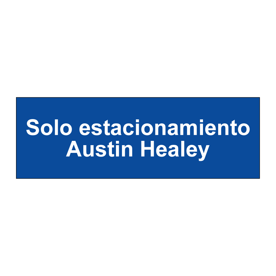 Solo estacionamiento Austin Healey