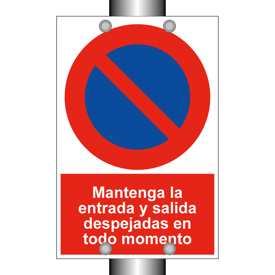 Mantenga la entrada y salida despejadas en todo momento