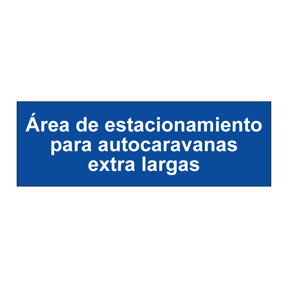Área de estacionamiento para autocaravanas extra largas