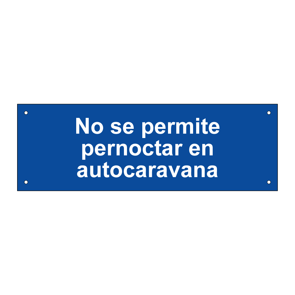 No se permite pernoctar en autocaravana