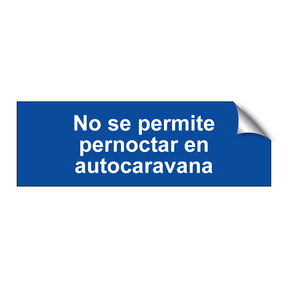 No se permite pernoctar en autocaravana