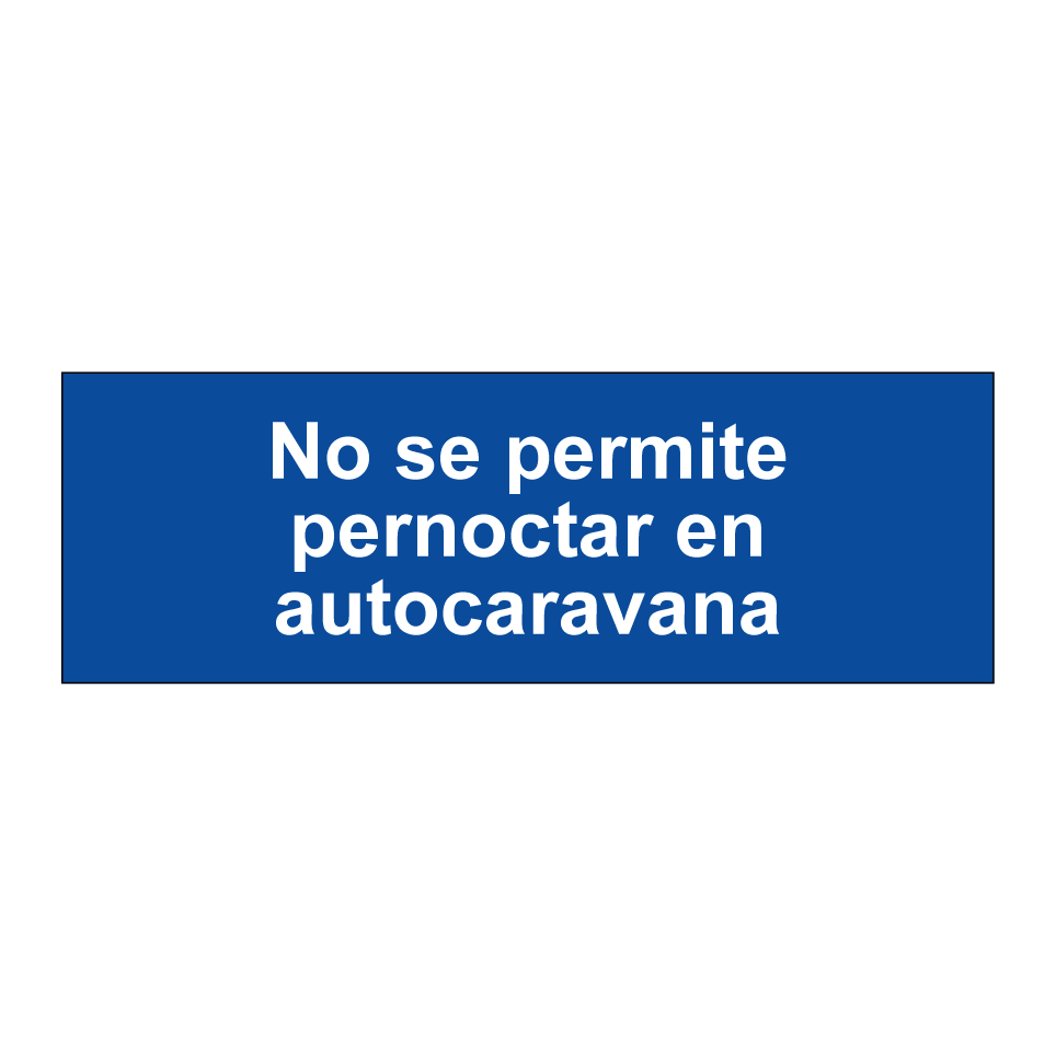 No se permite pernoctar en autocaravana
