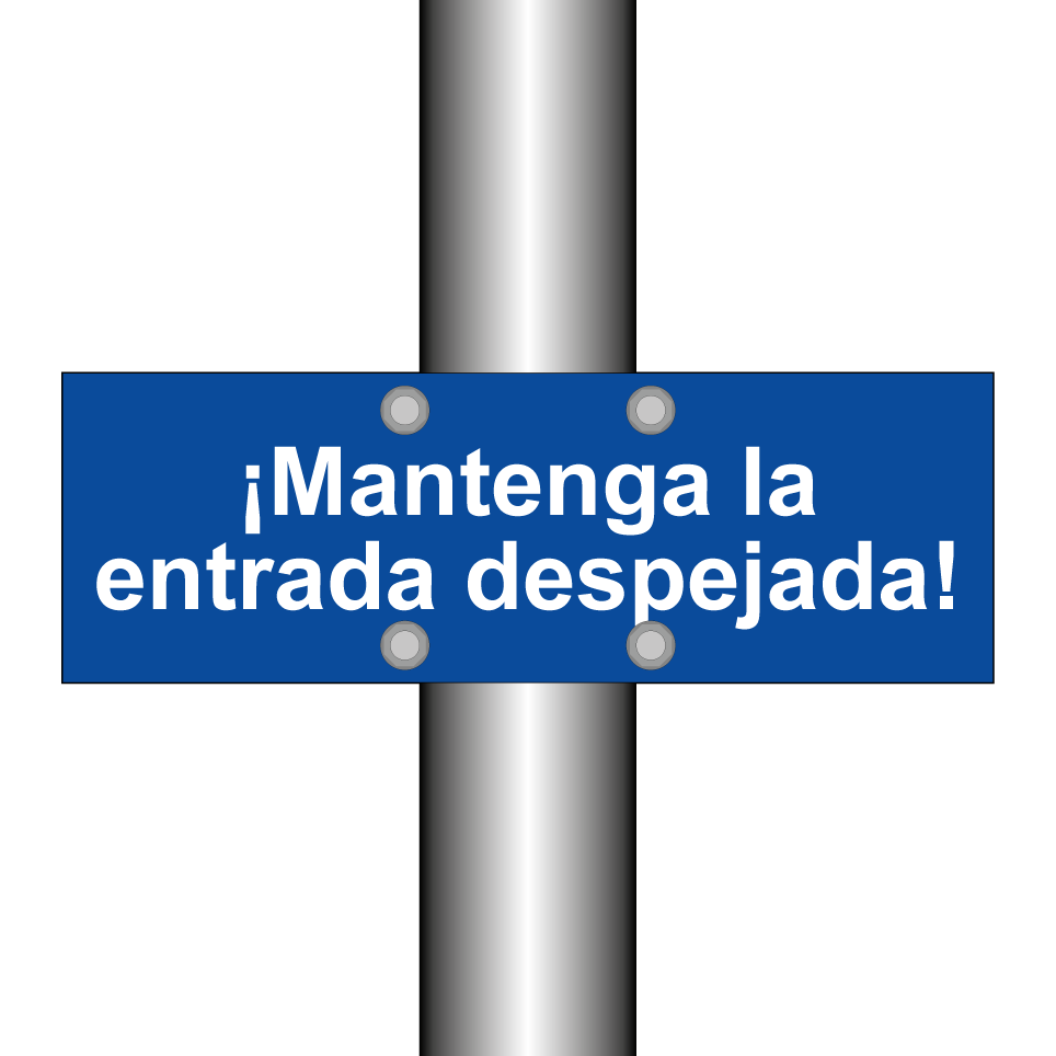 ¡Mantenga la entrada despejada!