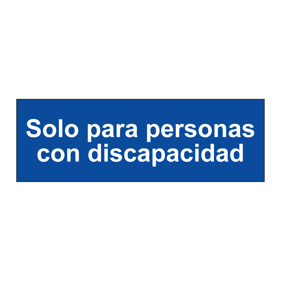 Solo para personas con discapacidad