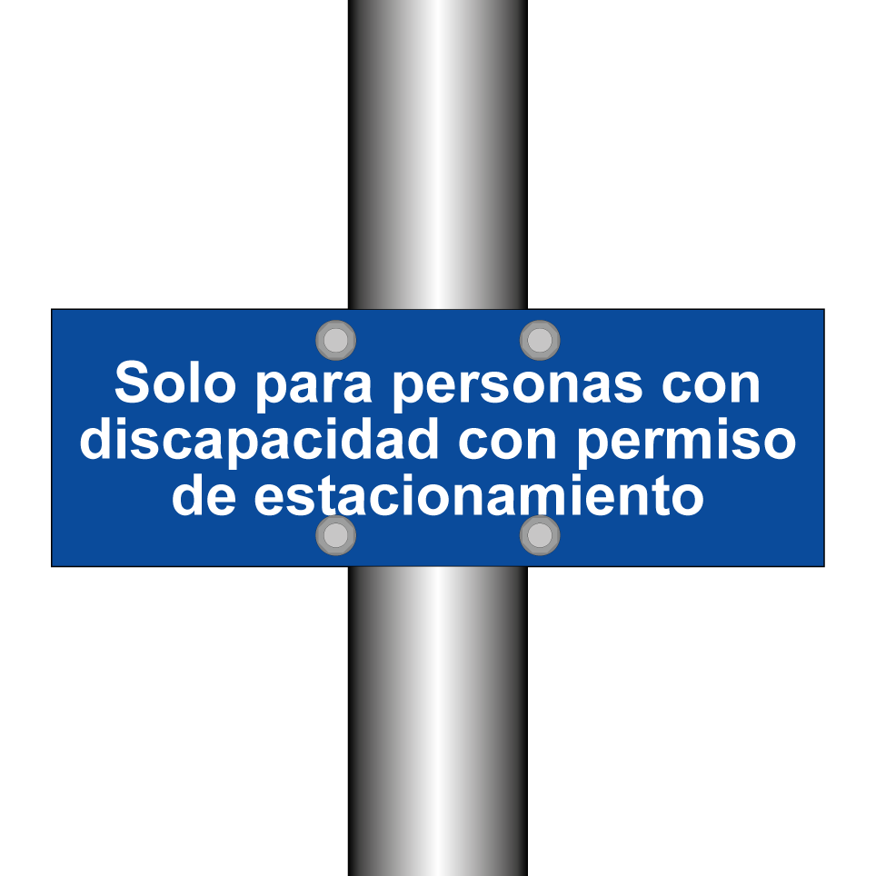 Solo para personas con discapacidad con permiso de estacionamiento
