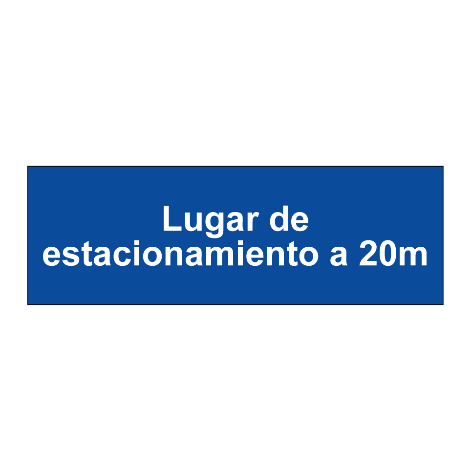 Lugar de estacionamiento a 20m