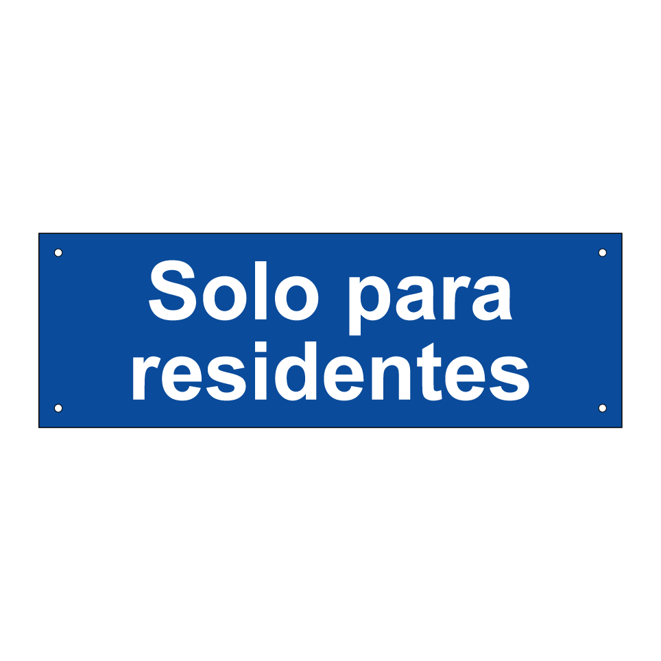 Solo para residentes