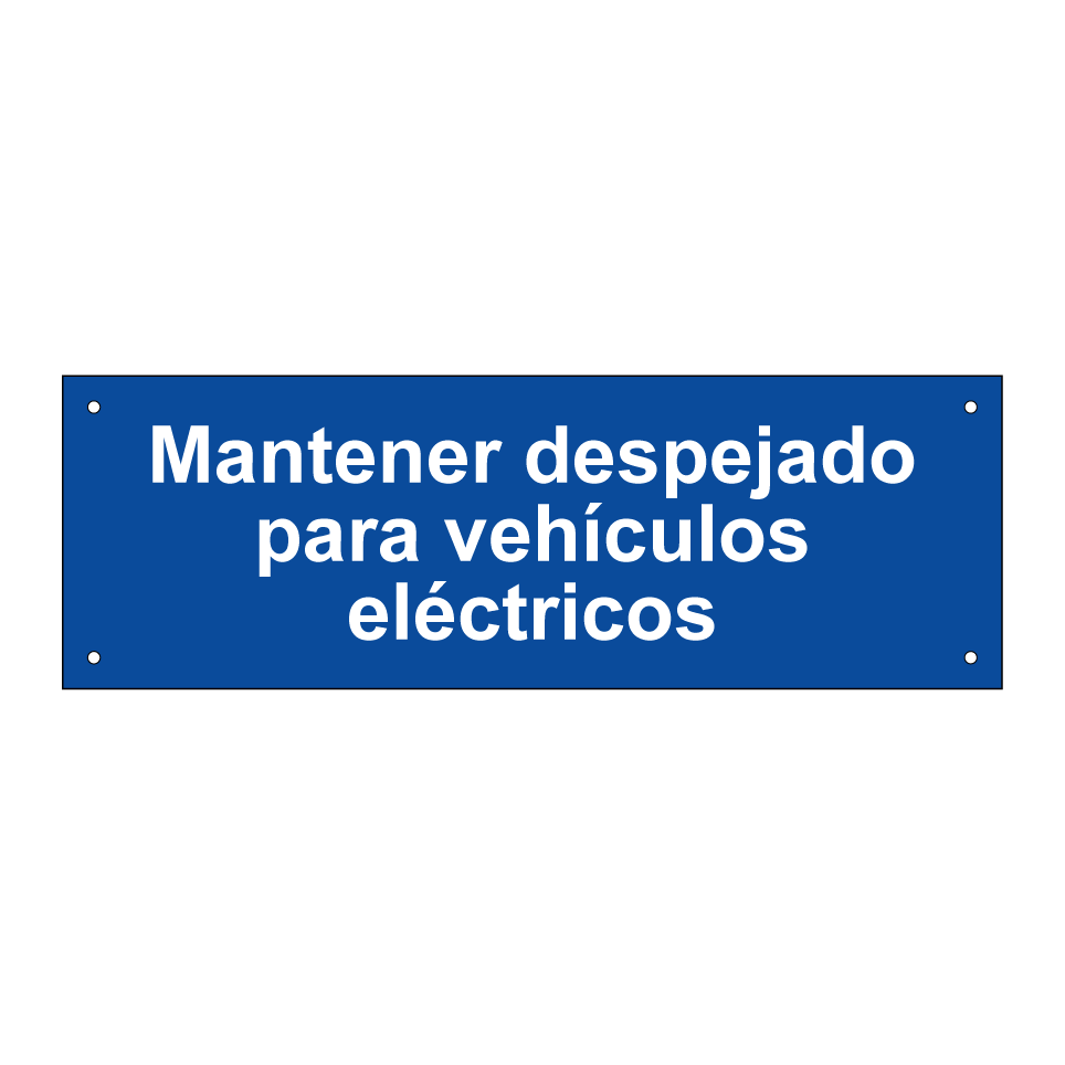 Mantener despejado para vehículos eléctricos