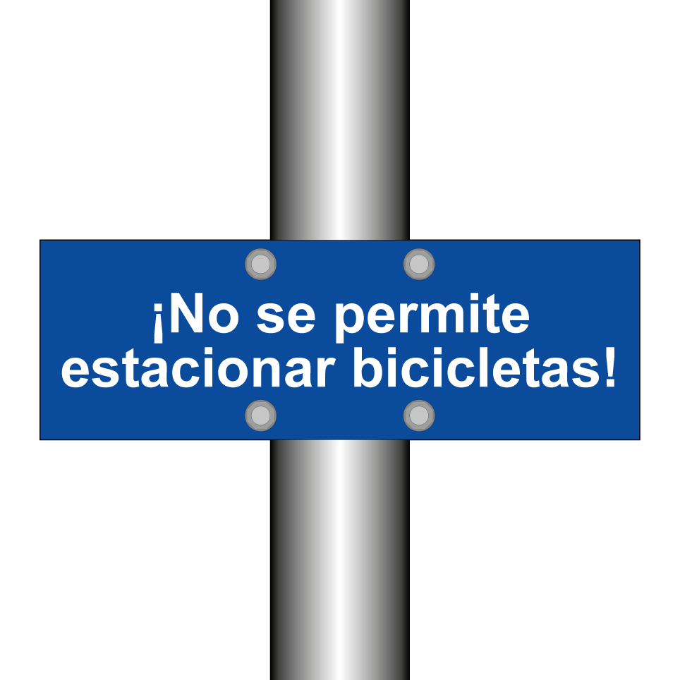 ¡No se permite estacionar bicicletas!