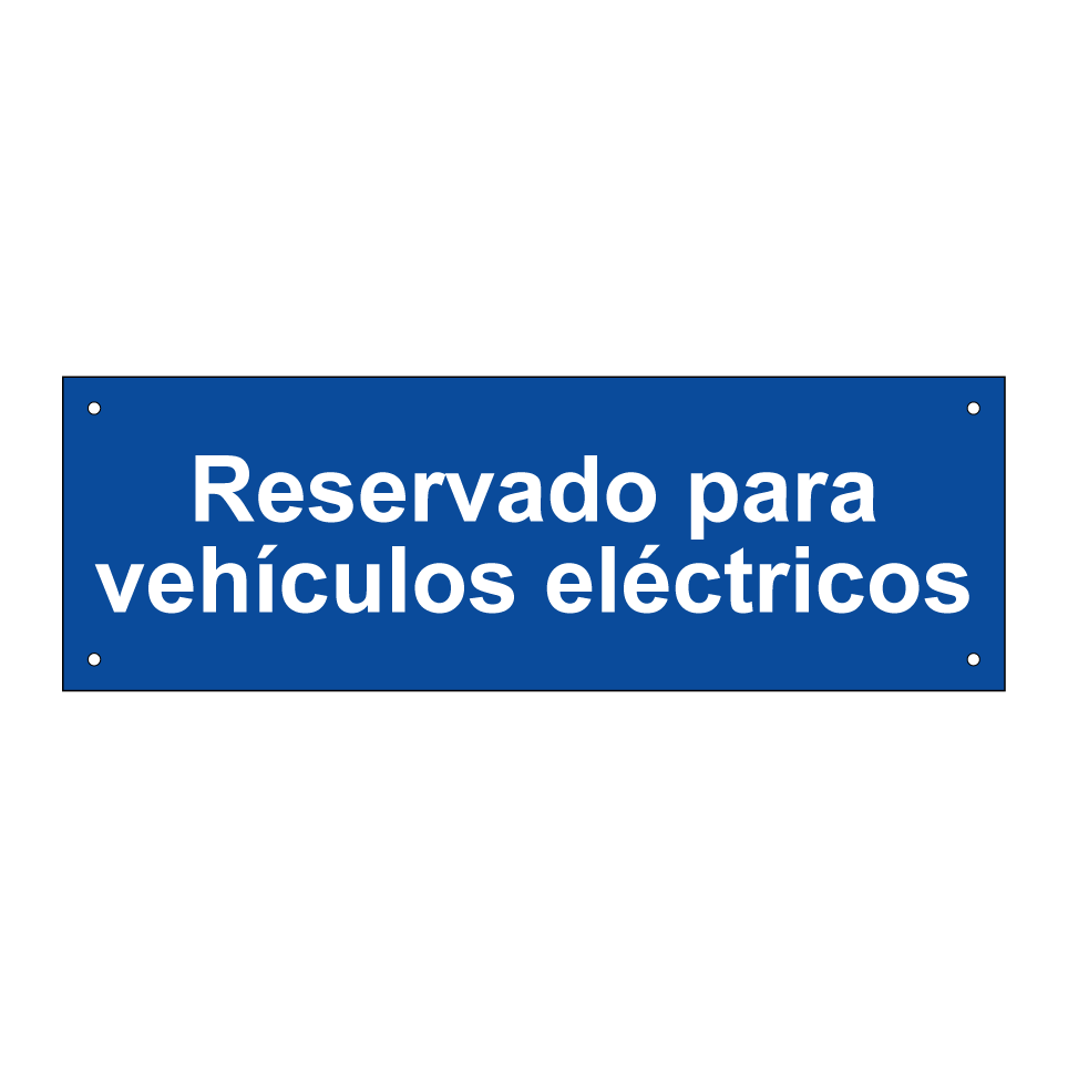 Reservado para vehículos eléctricos