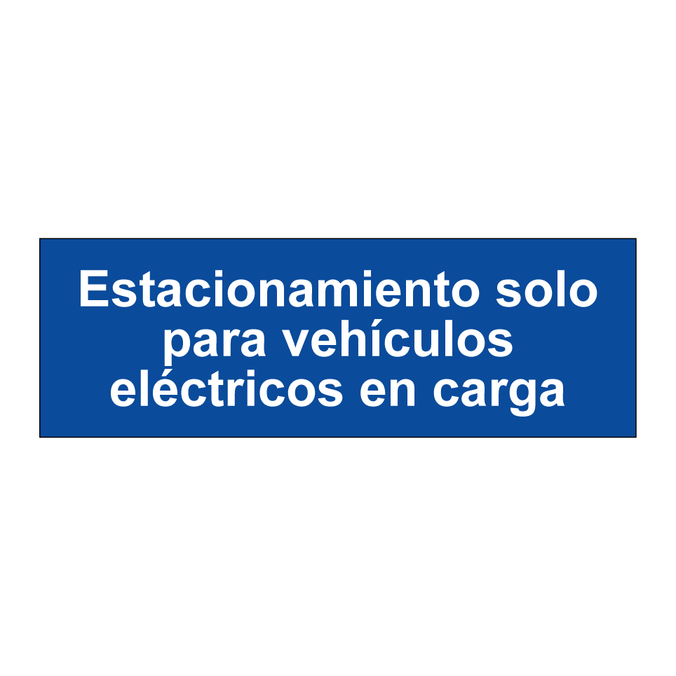Estacionamiento solo para vehículos eléctricos en carga