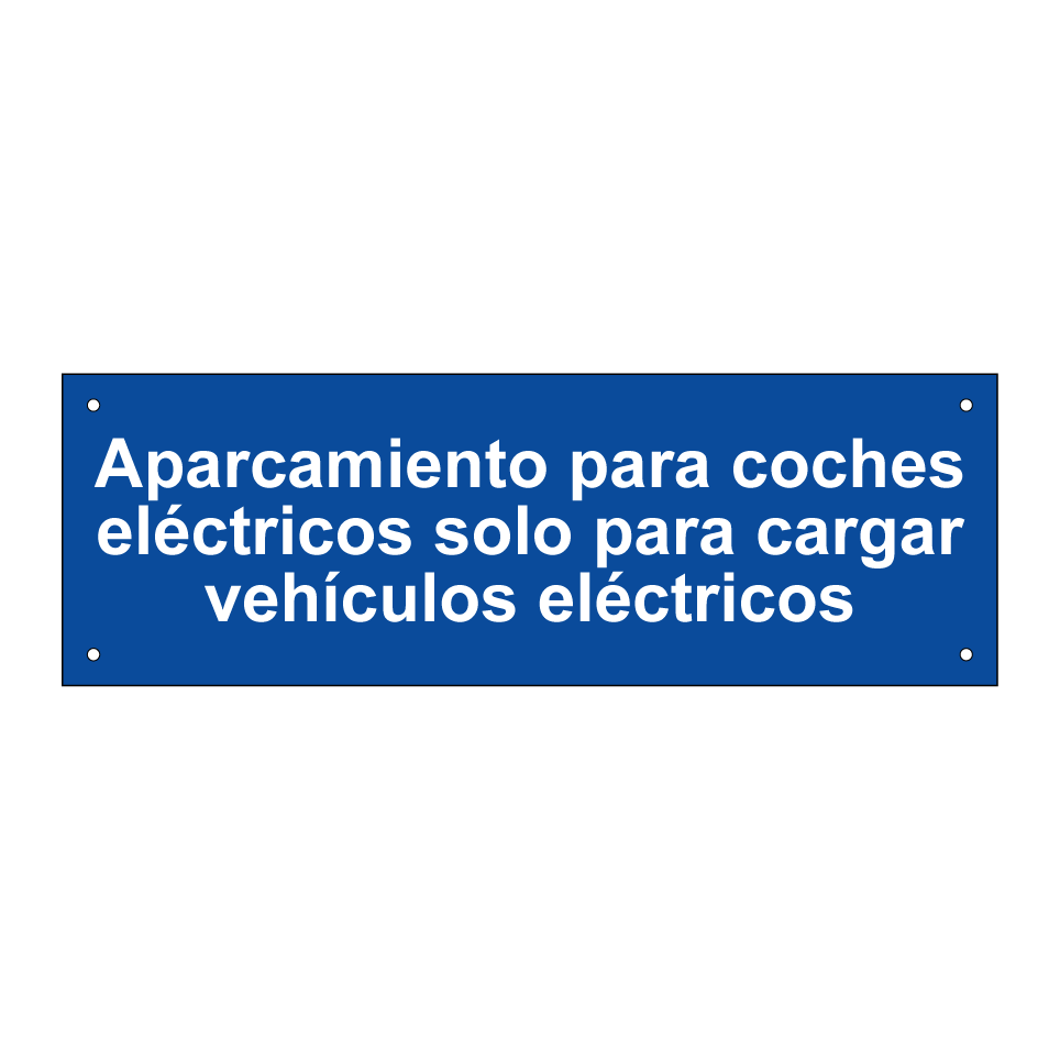 Aparcamiento para coches eléctricos solo para cargar vehículos eléctricos